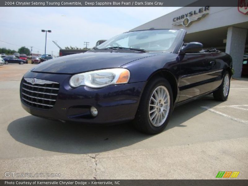 Deep Sapphire Blue Pearl / Dark Slate Gray 2004 Chrysler Sebring Touring Convertible