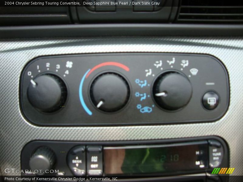 Deep Sapphire Blue Pearl / Dark Slate Gray 2004 Chrysler Sebring Touring Convertible