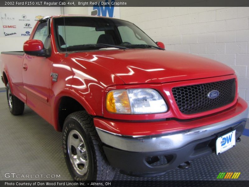 Bright Red / Dark Graphite 2002 Ford F150 XLT Regular Cab 4x4