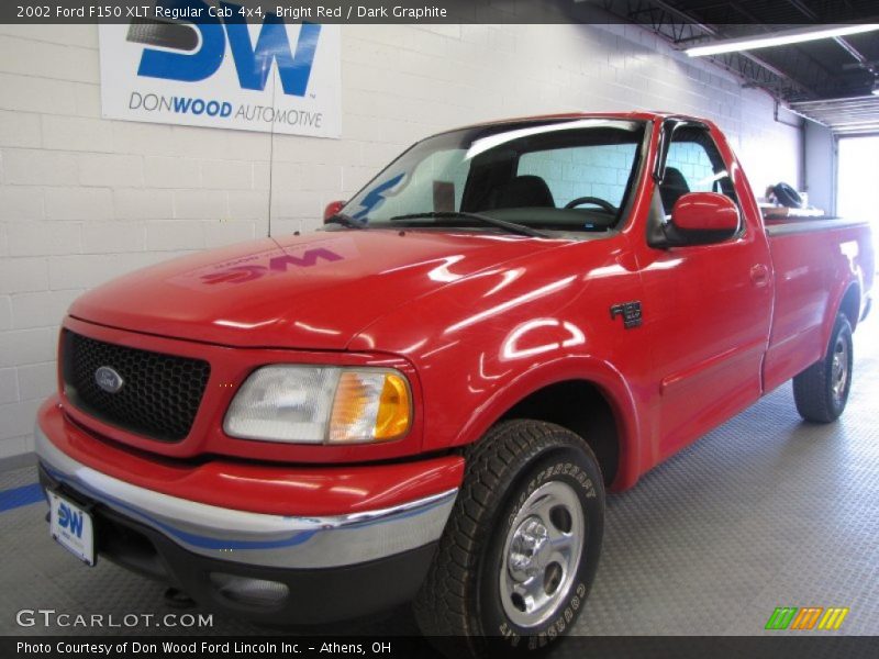 Bright Red / Dark Graphite 2002 Ford F150 XLT Regular Cab 4x4