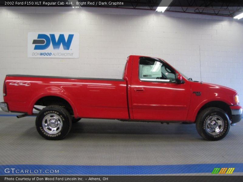 Bright Red / Dark Graphite 2002 Ford F150 XLT Regular Cab 4x4