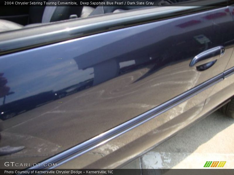 Deep Sapphire Blue Pearl / Dark Slate Gray 2004 Chrysler Sebring Touring Convertible