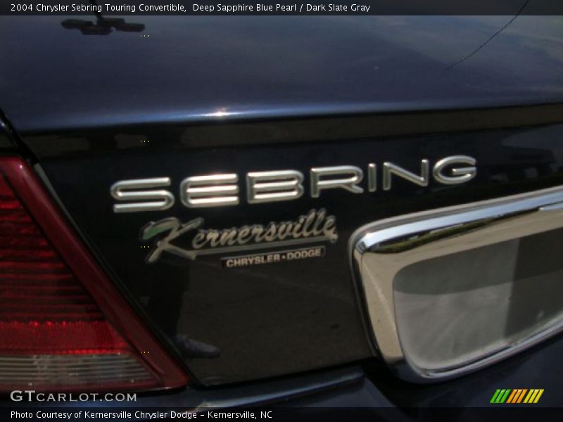 Deep Sapphire Blue Pearl / Dark Slate Gray 2004 Chrysler Sebring Touring Convertible