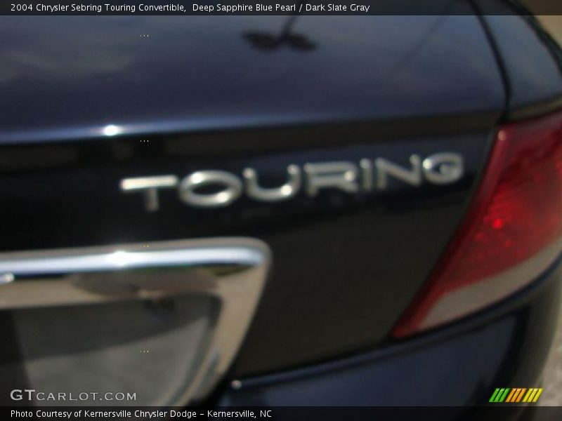Deep Sapphire Blue Pearl / Dark Slate Gray 2004 Chrysler Sebring Touring Convertible