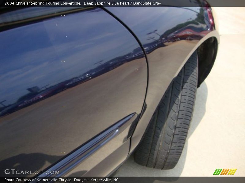 Deep Sapphire Blue Pearl / Dark Slate Gray 2004 Chrysler Sebring Touring Convertible