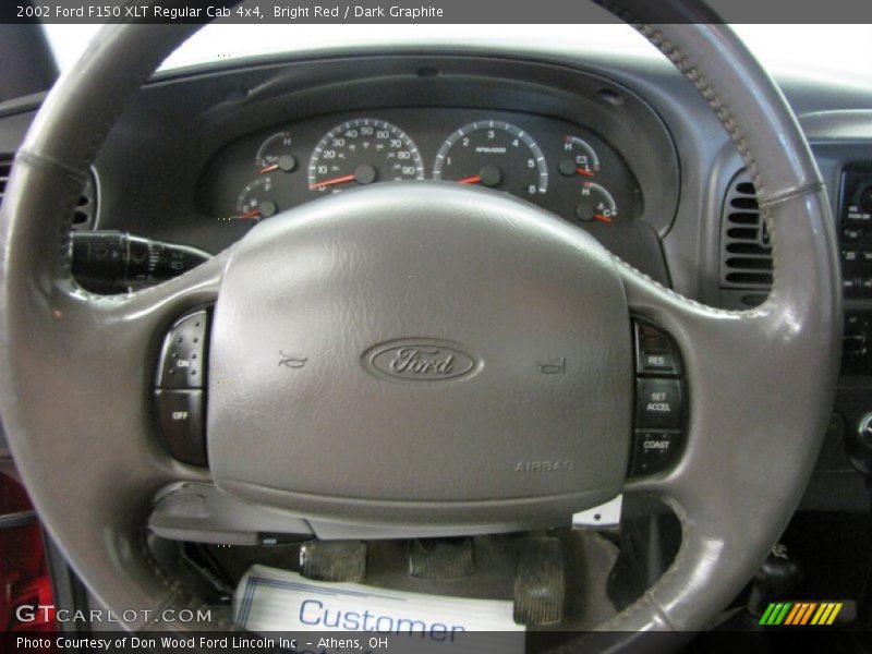 Bright Red / Dark Graphite 2002 Ford F150 XLT Regular Cab 4x4