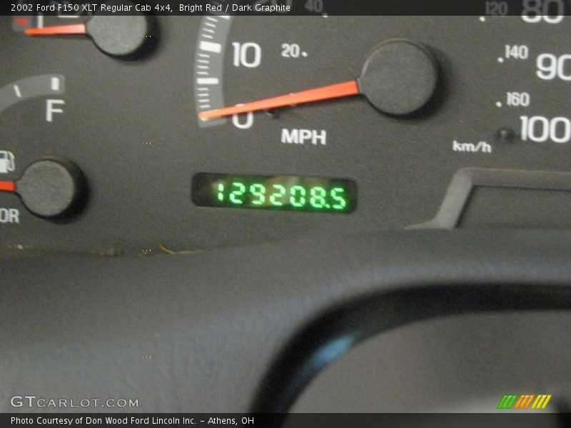 Bright Red / Dark Graphite 2002 Ford F150 XLT Regular Cab 4x4
