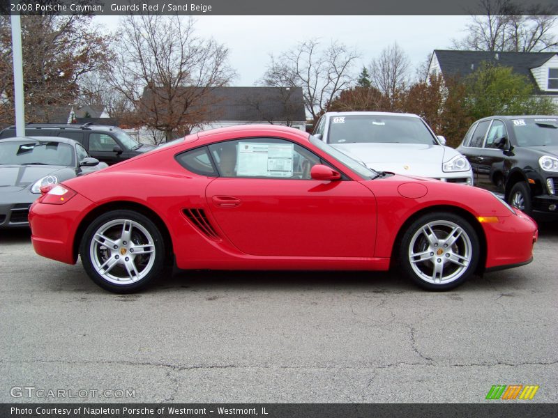 Guards Red / Sand Beige 2008 Porsche Cayman