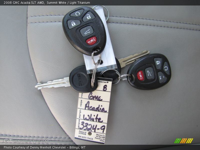 Summit White / Light Titanium 2008 GMC Acadia SLT AWD