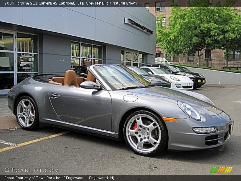 Seal Grey Metallic / Natural Brown 2006 Porsche 911 Carrera 4S Cabriolet