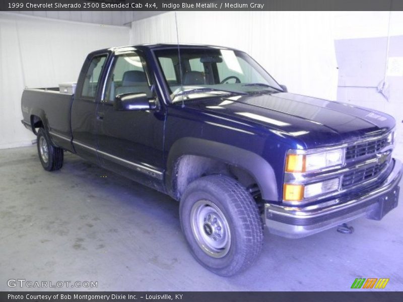 Indigo Blue Metallic / Medium Gray 1999 Chevrolet Silverado 2500 Extended Cab 4x4