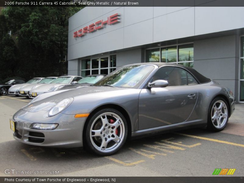 Seal Grey Metallic / Natural Brown 2006 Porsche 911 Carrera 4S Cabriolet