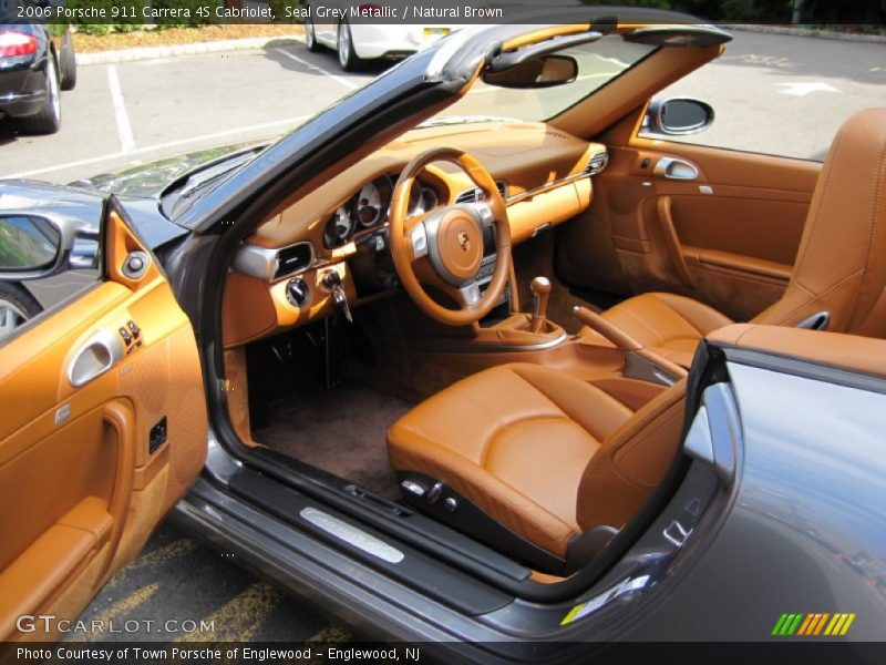 Seal Grey Metallic / Natural Brown 2006 Porsche 911 Carrera 4S Cabriolet