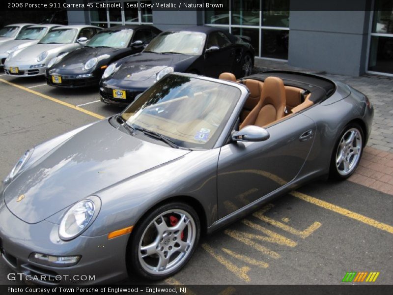 Seal Grey Metallic / Natural Brown 2006 Porsche 911 Carrera 4S Cabriolet