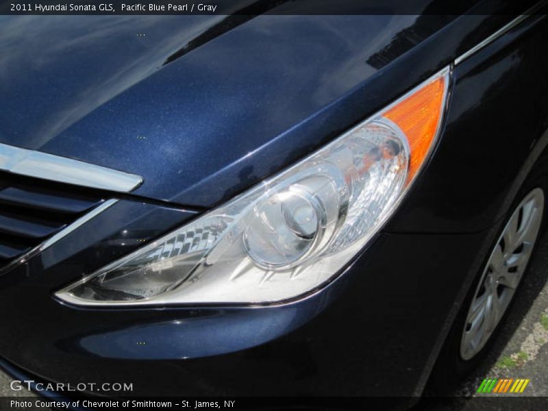 Pacific Blue Pearl / Gray 2011 Hyundai Sonata GLS