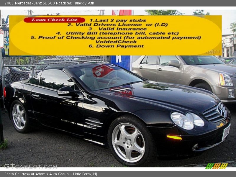 Black / Ash 2003 Mercedes-Benz SL 500 Roadster