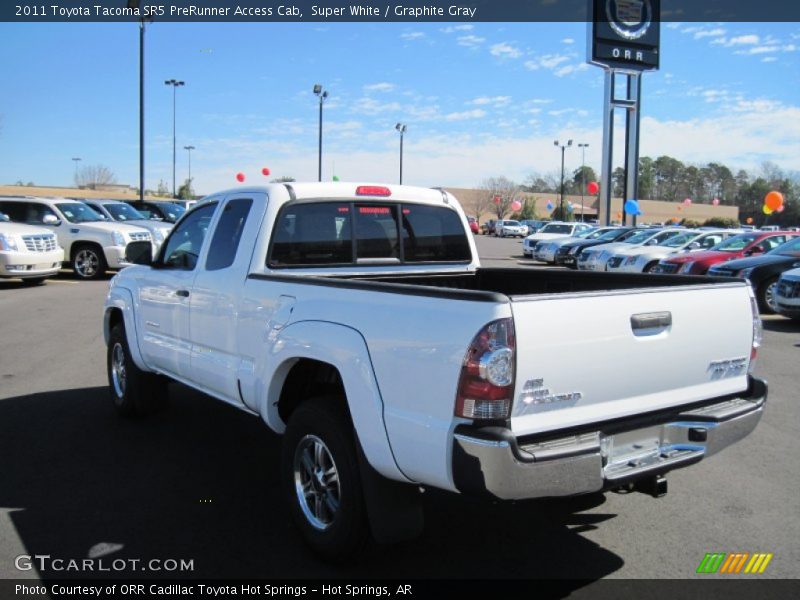 Super White / Graphite Gray 2011 Toyota Tacoma SR5 PreRunner Access Cab