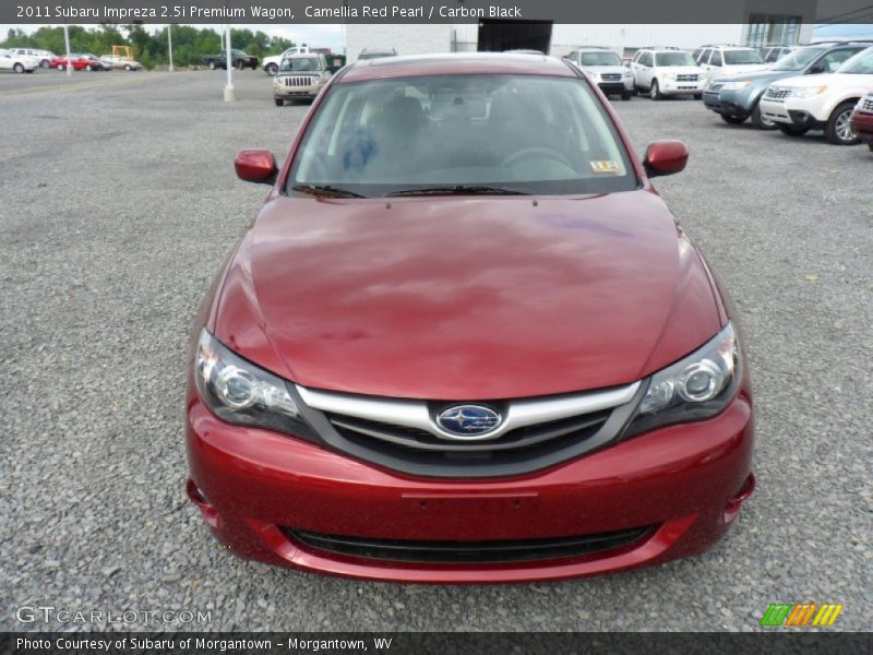 Camellia Red Pearl / Carbon Black 2011 Subaru Impreza 2.5i Premium Wagon