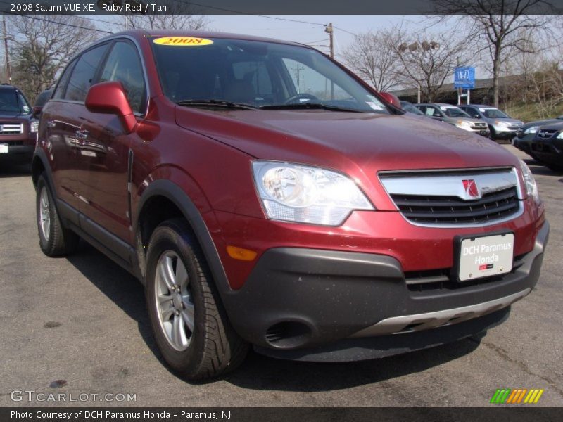 Ruby Red / Tan 2008 Saturn VUE XE