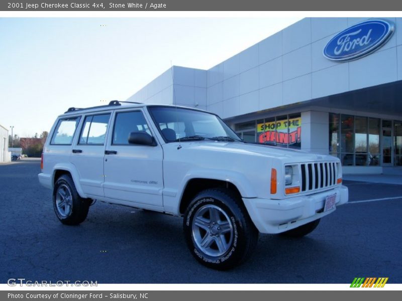 Stone White / Agate 2001 Jeep Cherokee Classic 4x4