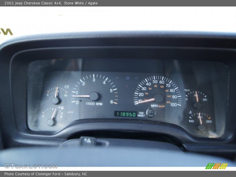 Stone White / Agate 2001 Jeep Cherokee Classic 4x4