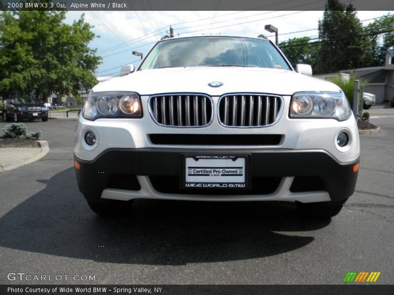 Alpine White / Black 2008 BMW X3 3.0si