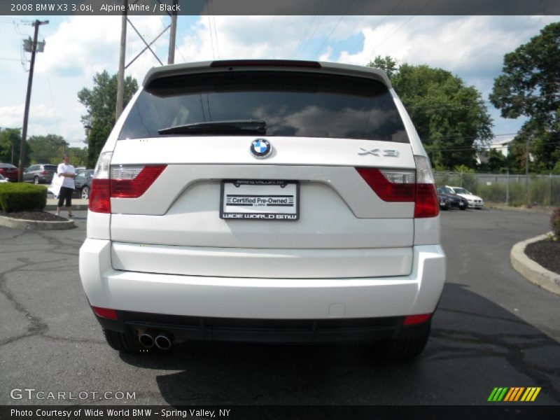 Alpine White / Black 2008 BMW X3 3.0si