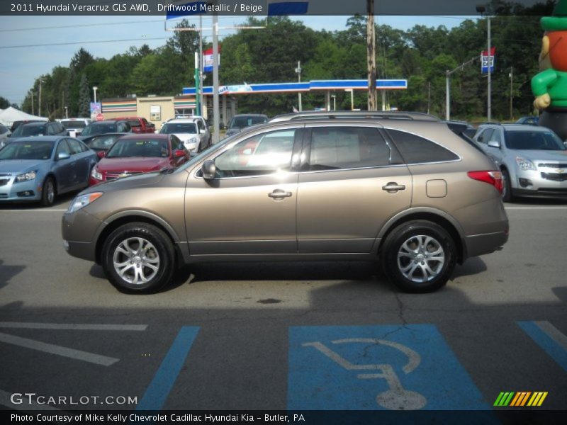 Driftwood Metallic / Beige 2011 Hyundai Veracruz GLS AWD