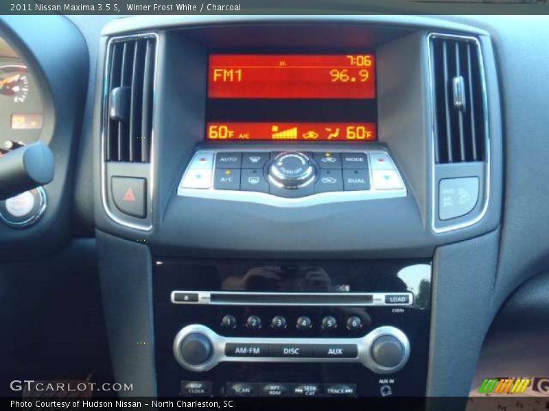 Winter Frost White / Charcoal 2011 Nissan Maxima 3.5 S