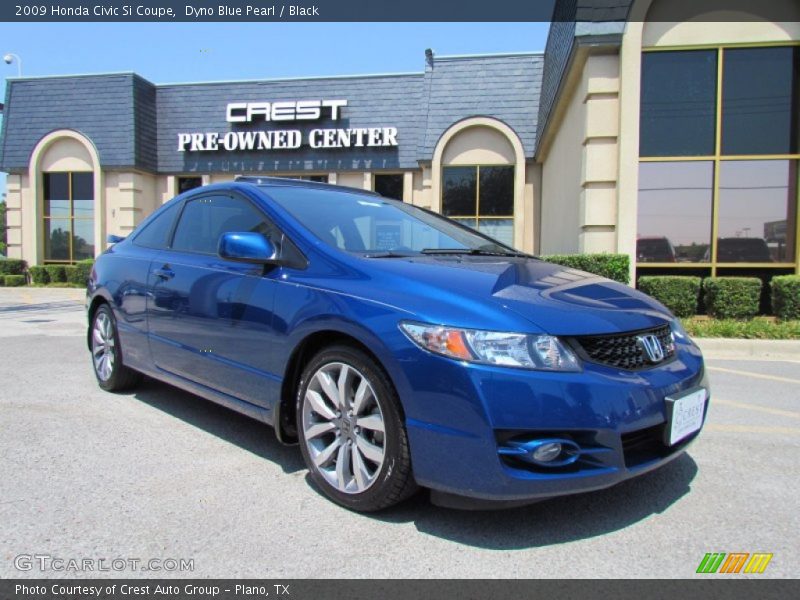 Dyno Blue Pearl / Black 2009 Honda Civic Si Coupe