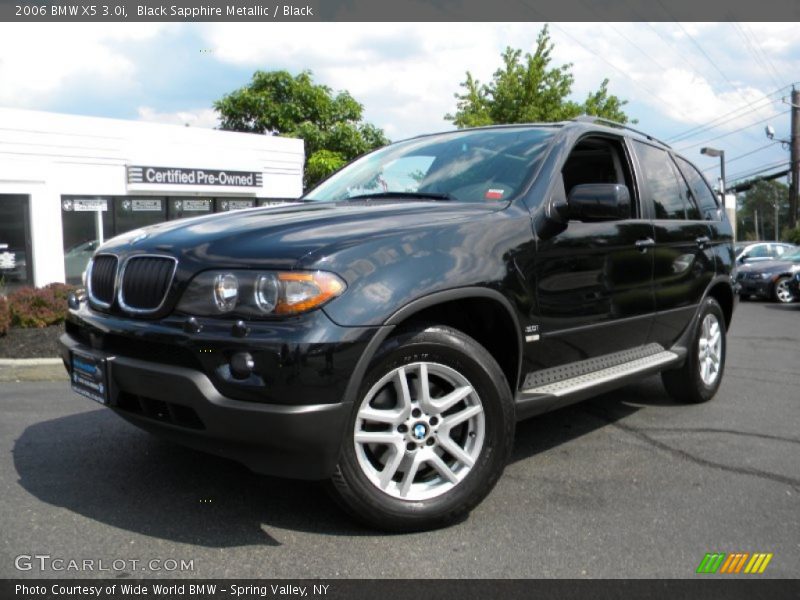 Black Sapphire Metallic / Black 2006 BMW X5 3.0i