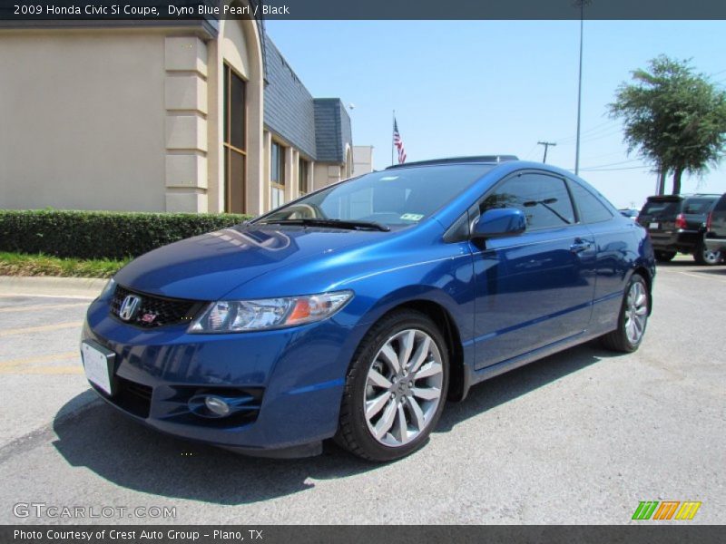Dyno Blue Pearl / Black 2009 Honda Civic Si Coupe