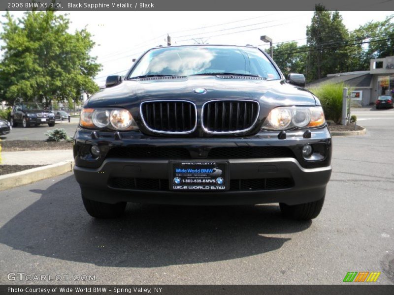 Black Sapphire Metallic / Black 2006 BMW X5 3.0i