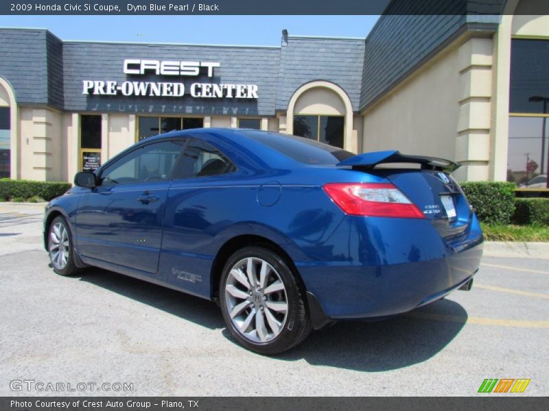 Dyno Blue Pearl / Black 2009 Honda Civic Si Coupe