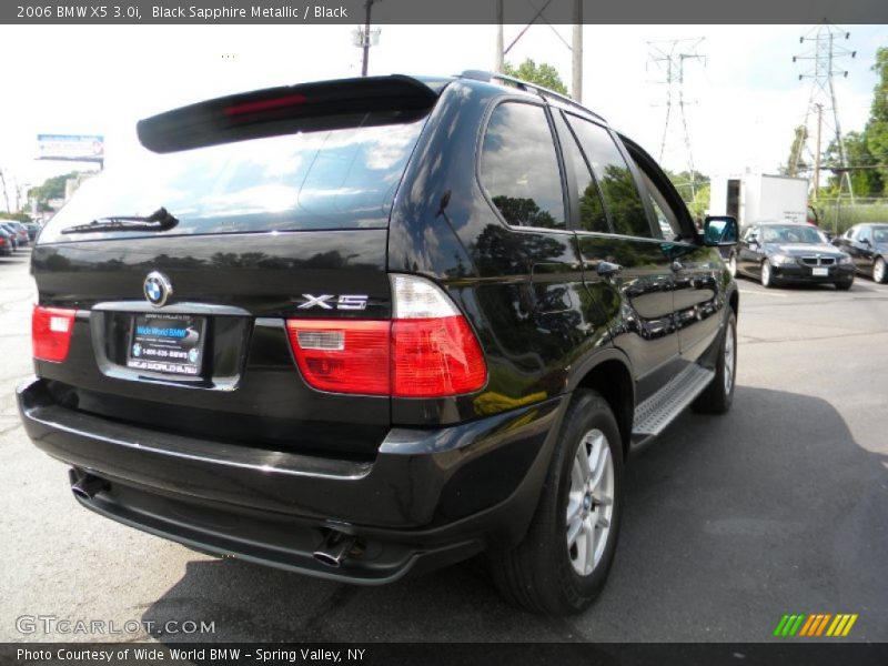 Black Sapphire Metallic / Black 2006 BMW X5 3.0i