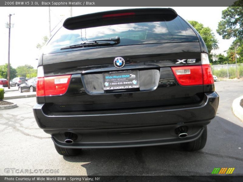 Black Sapphire Metallic / Black 2006 BMW X5 3.0i