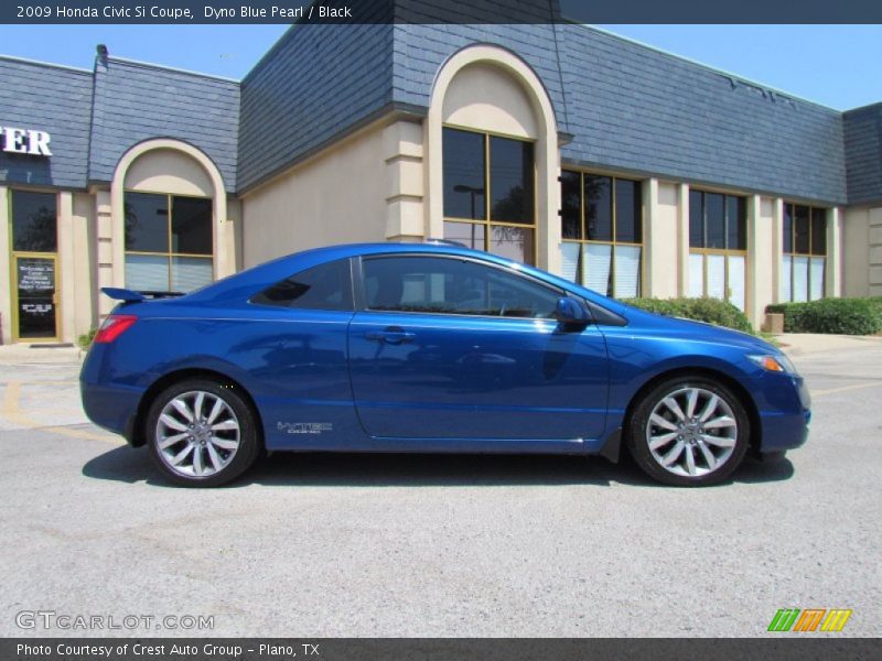 Dyno Blue Pearl / Black 2009 Honda Civic Si Coupe