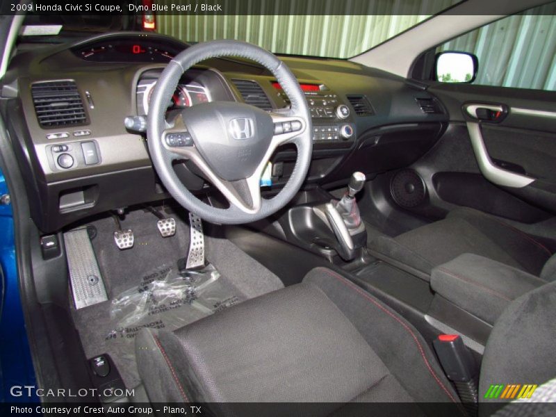 Dyno Blue Pearl / Black 2009 Honda Civic Si Coupe