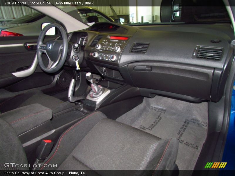 Dyno Blue Pearl / Black 2009 Honda Civic Si Coupe