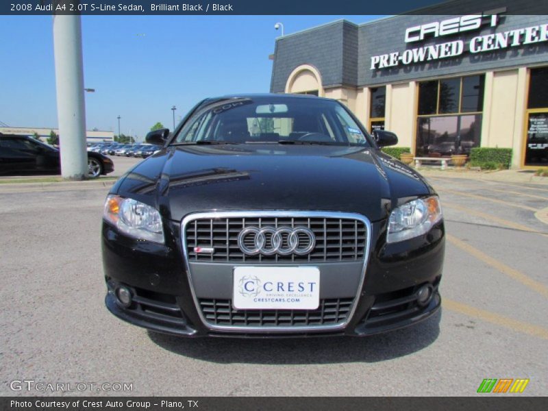 Brilliant Black / Black 2008 Audi A4 2.0T S-Line Sedan