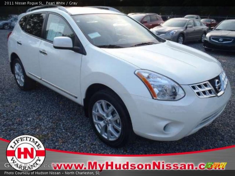 Pearl White / Gray 2011 Nissan Rogue SL