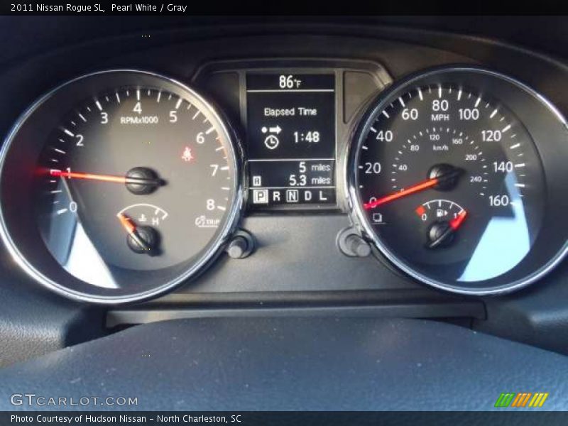 Pearl White / Gray 2011 Nissan Rogue SL