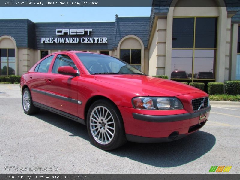 Classic Red / Beige/Light Sand 2001 Volvo S60 2.4T