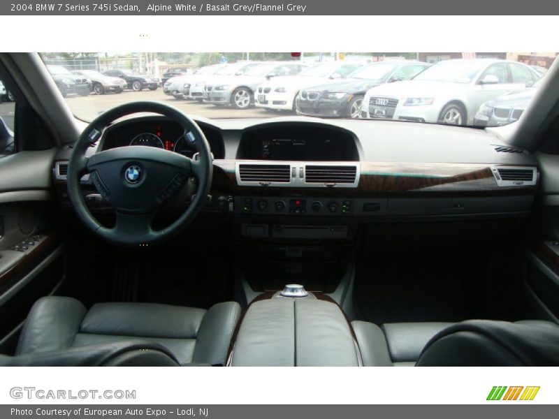 Alpine White / Basalt Grey/Flannel Grey 2004 BMW 7 Series 745i Sedan