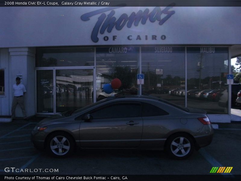 Galaxy Gray Metallic / Gray 2008 Honda Civic EX-L Coupe