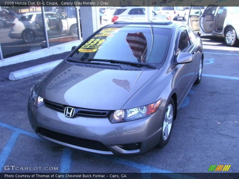 Galaxy Gray Metallic / Gray 2008 Honda Civic EX-L Coupe