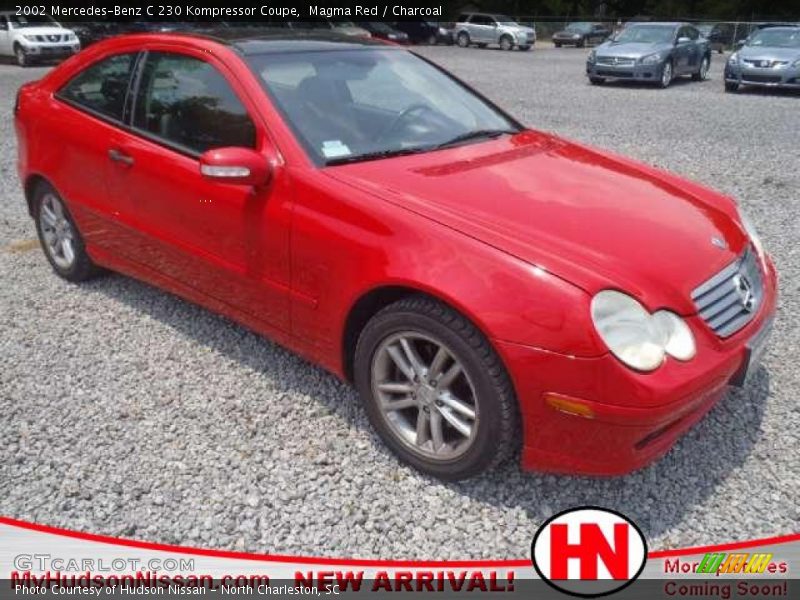 Magma Red / Charcoal 2002 Mercedes-Benz C 230 Kompressor Coupe