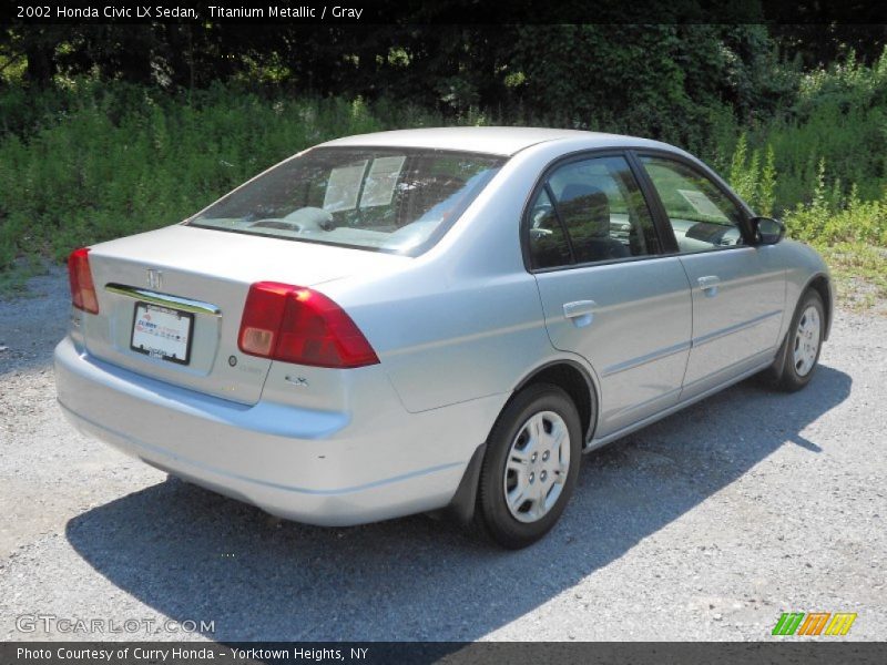 Titanium Metallic / Gray 2002 Honda Civic LX Sedan