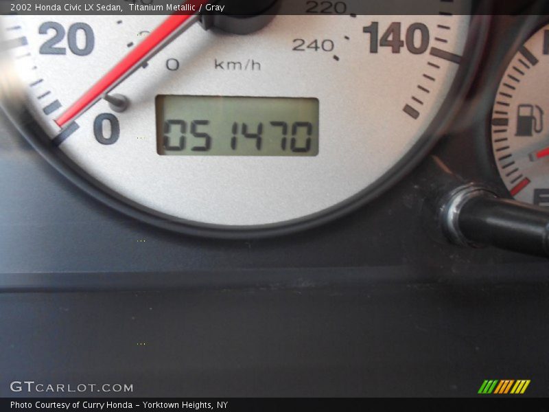 Titanium Metallic / Gray 2002 Honda Civic LX Sedan