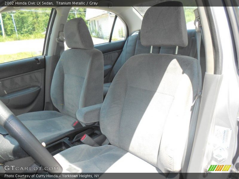 Titanium Metallic / Gray 2002 Honda Civic LX Sedan